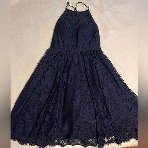 Weddington Way Blue Halter Pleated Sundress